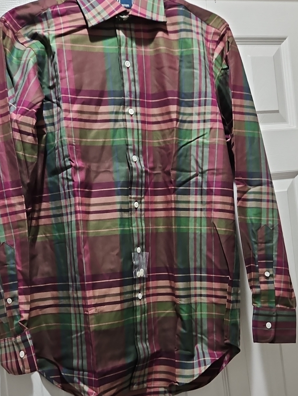 Ralph Lauren Multicolor Plaid Dress Shirt - Green, Pink & Burgundy